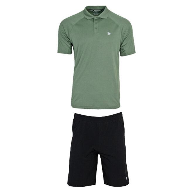 Donnay Heren - Sportset Zac - Zwart & Jungle Green