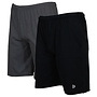 Donnay Heren - 2-Pack - Korte joggingbroek Roy - Donkergrijs & Zwart
