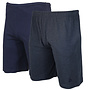 Donnay Heren - 2-Pack - Korte joggingbroek Roy - Navy & Blue marl
