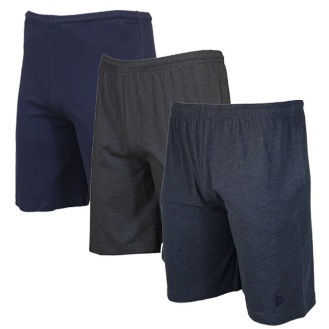 Donnay Heren - 3-Pack - Korte joggingbroek Roy - Navy/Donkergrijs/Blue marl