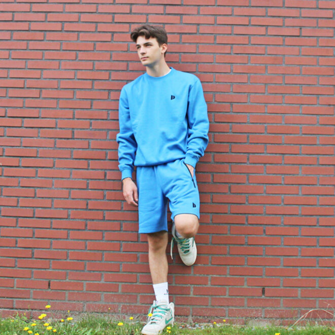 Donnay Heren - 2-Pack - Korte joggingbroek Nick - Zwart & True Blue