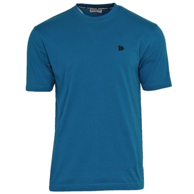 Donnay Heren - 3-Pack - T-Shirt Vince - Zwart/Wit/Petrol Blue