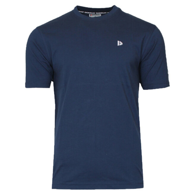 Donnay Heren - 3-Pack - T-Shirt Vince - Zwart/Navy/Petrol Blue