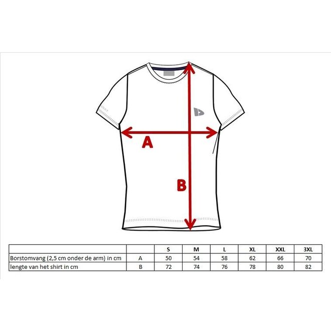 Donnay Heren - 3-Pack - T-Shirt Vince - Zwart/Navy/Apricot