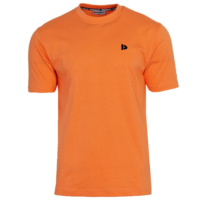 Donnay Heren - 3-Pack - T-Shirt Vince - Zwart/Donkergrijs/Apricot