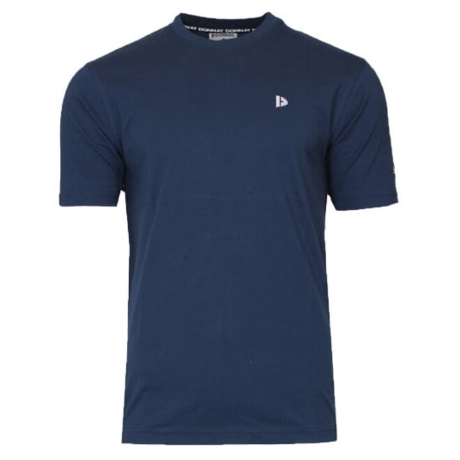 Donnay Heren - 3-Pack - T-Shirt Vince - Donkergrijs/Navy/Apricot