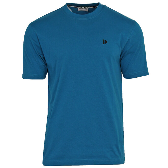 Donnay Heren - 3-Pack - T-Shirt Vince - Donkergrijs/Wit/Petrol Blue