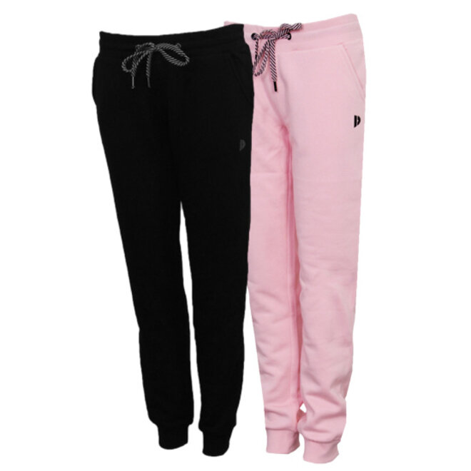 Donnay Dames - 2-Pack - Joggingbroek Carolyn - Zwart & Shadow Pink