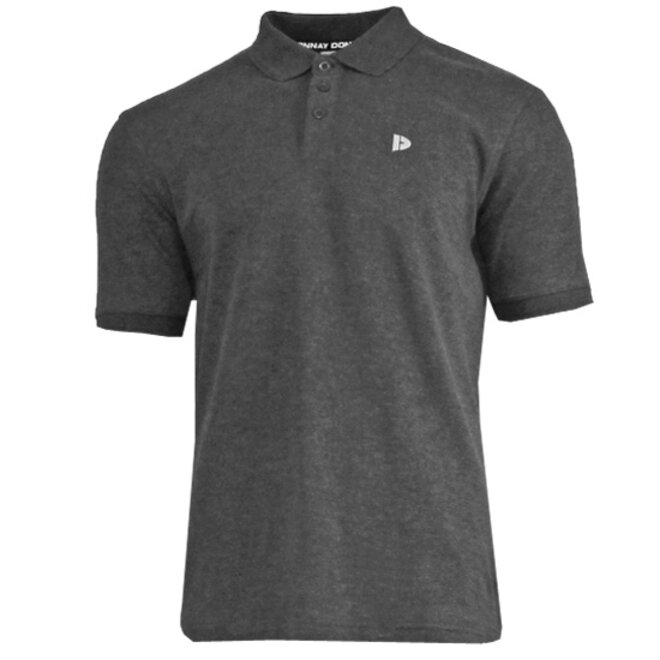 Donnay Heren - 3-Pack - Polo shirt Noah - Donkergrijs / Wit / Apricot
