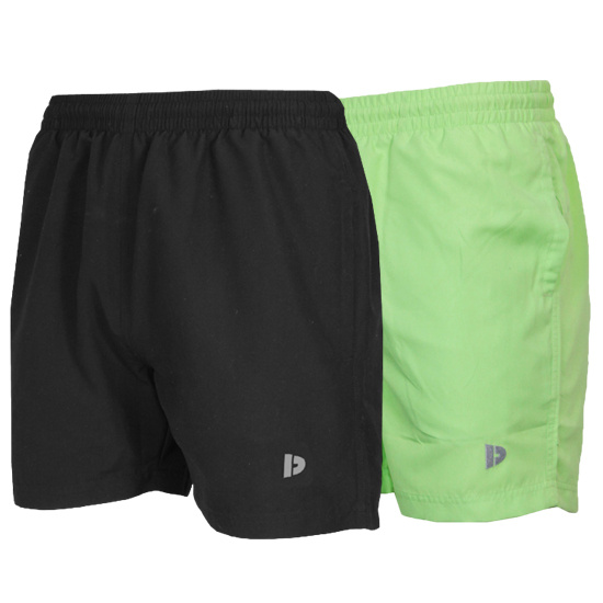 Donnay Donnay Heren - 2-Pack - Kort Sport/zwemshort Toon - Zwart & Lemon Green