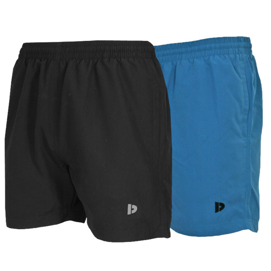 Donnay Donnay Heren - 2-Pack - Kort Sport/zwemshort Toon - Zwart & Petrol Blue