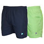Donnay Heren - 2-Pack - Kort Sport/zwemshort Toon - Navy & Lemon Green