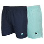 Donnay Heren - 2-Pack - Kort Sport/zwemshort Toon - Navy & Aruba Blue