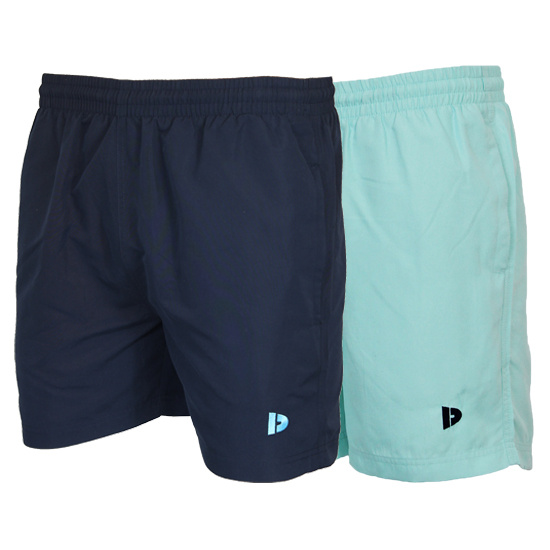 Donnay Donnay Heren - 2-Pack - Kort Sport/zwemshort Toon - Navy & Aruba Blue