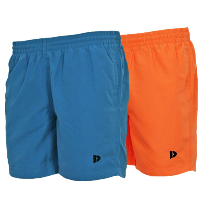 Donnay Heren - 2-Pack - Kort Sport/zwemshort Toon - Petrol Blue & Apricot