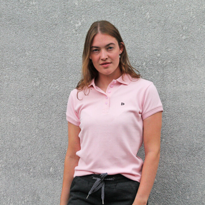 Donnay Dames - 2-Pack - Polo Shirt Lisa - Donkerblauw & Shadow Pink