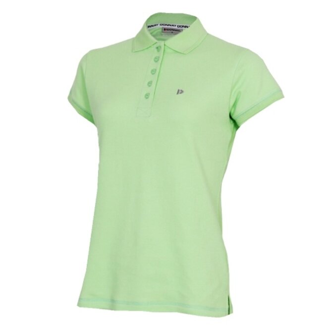 Donnay Dames - 2-Pack - Polo Shirt Lisa - Shadow Pink & Lemon Green