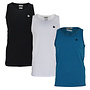 Donnay Heren - 3-Pack - Singlet James - Zwart/Wit/Petrol