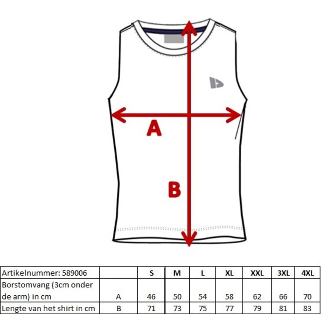 Donnay Heren - 4-Pack - Singlet James - Wit