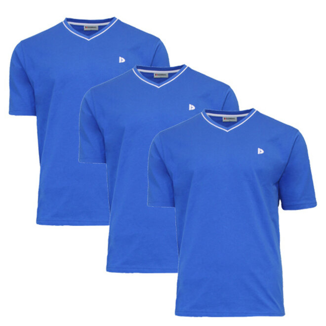 Donnay Heren - 3-Pack - T-Shirt Jason - Korenblauw