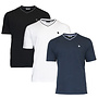 Donnay Heren - 3-Pack - T-Shirt Jason - Zwart / Wit / Navy