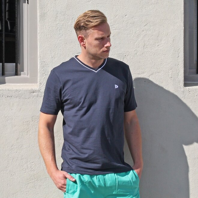 Donnay Heren - 3-Pack - T-Shirt Jason - Zwart / Wit / Navy