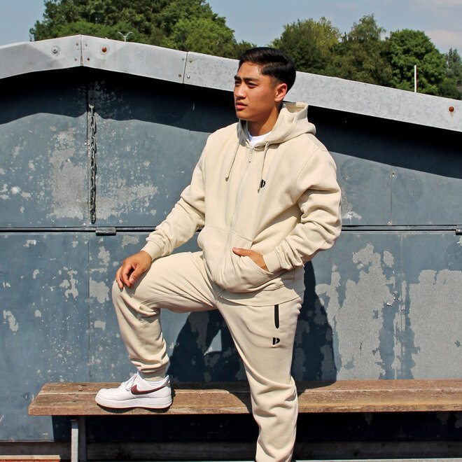 Donnay Heren - 2-Pack - Joggingbroek Jack - Zilvergrijs & Sand