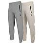 Donnay Heren - 2-Pack - Joggingbroek Jack - Zilvergrijs & Sand