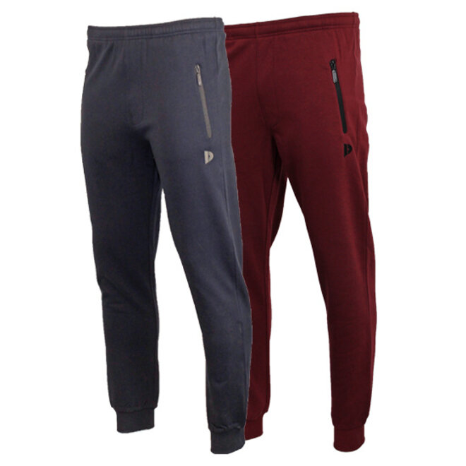 Donnay Heren - 2-Pack - Joggingbroek Jack - Navy & Burgundy