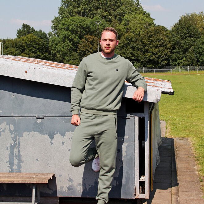 Donnay Heren - 2-Pack - Joggingbroek Jack - Zilvergrijs & Jungle Green