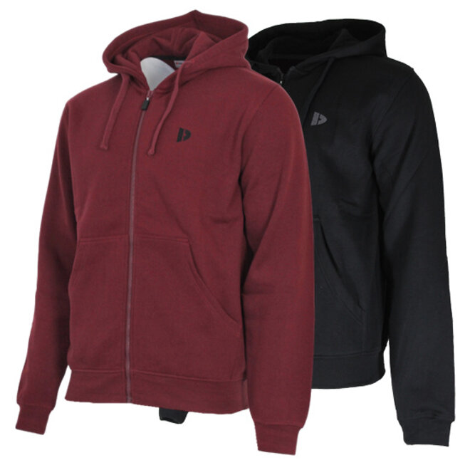 Donnay Heren - 2-Pack - Vest met capuchon Bruce - Burgundy & Zwart