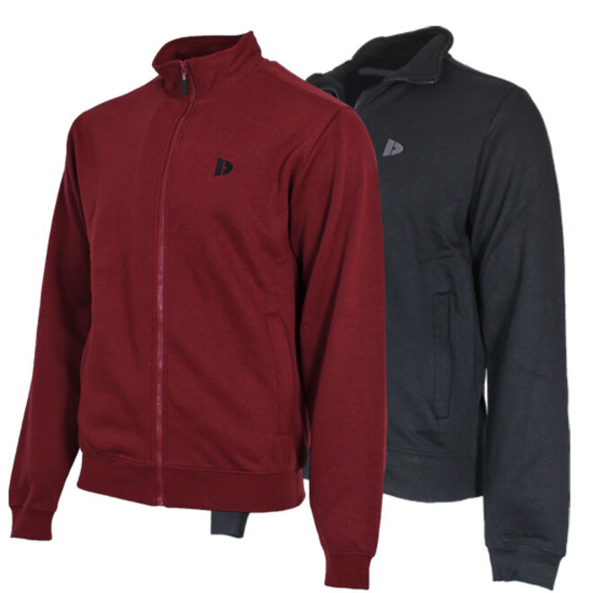 Donnay Heren - 2-Pack - Vest met kraag Bryan - Burgundy & Zwart