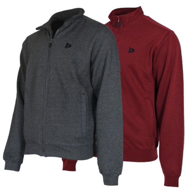 Donnay Heren - 2-Pack - Vest met kraag Bryan - Donkergrijs & Burgundy