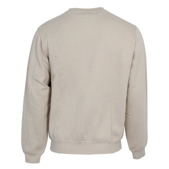Donnay Heren - 2-Pack - Fleece Crew Sweater Dean - Zilvergrijs & Sand