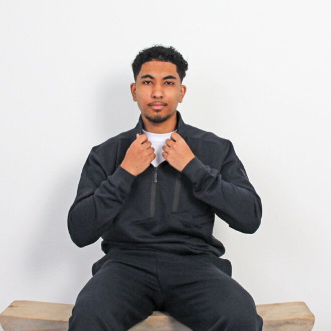 Donnay Heren - Sweater met 1/4 rits Thijs - Navy