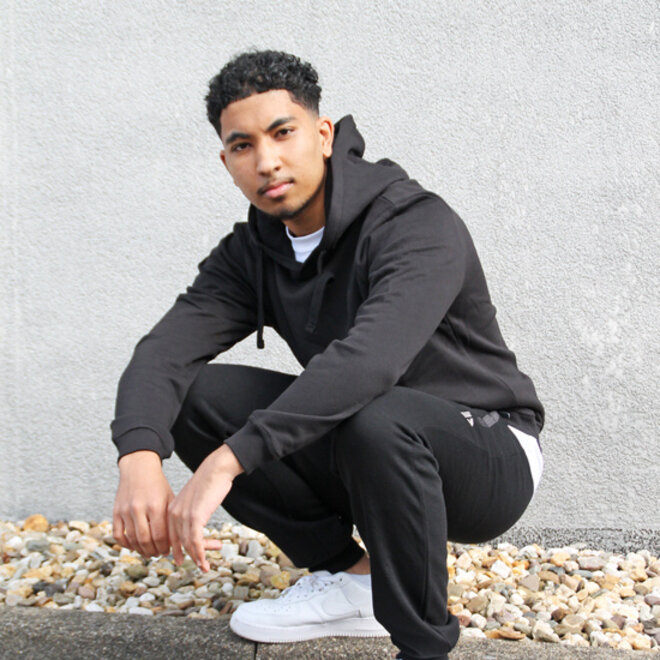 Donnay Heren - Sweater met capuchon Sem - Zwart