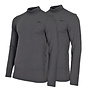 Campri Heren - 2-Pack - Skipully - shirt met col - Donkergrijs