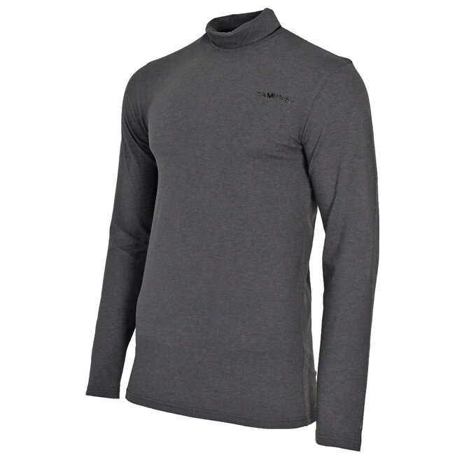 Campri Heren - Skipully - shirt met col - Donkergrijs