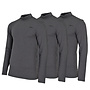 Campri Heren - 3-Pack - Skipully - shirt met col - Donkergrijs