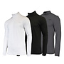 Campri Heren - 3-Pack - Skipully - shirt met col - Wit/Zwart/Donkergrijs