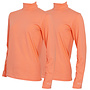 Campri Dames - 2-Pack - Skipully - shirt met col - Zalm Oranje