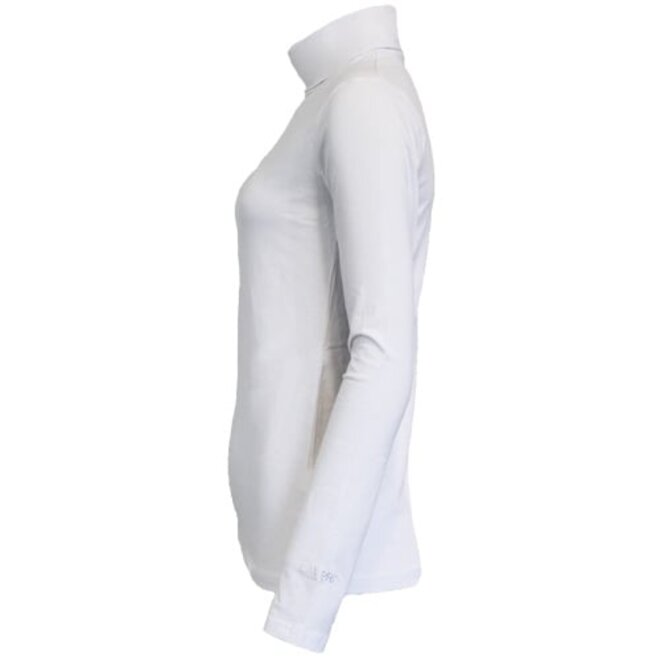 Campri Dames - 2-Pack - Skipully - shirt met col - Wit & Zalm Oranje