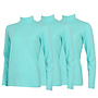 Campri Dames - 3-Pack - Skipully - shirt met col - Aruba Blue