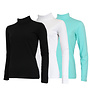 Campri Dames - 3-Pack - Skipully - shirt met col - Zwart/Wit/Aruba Blue