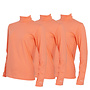 Campri Dames - 3-Pack - Skipully - shirt met col - Zalm Oranje