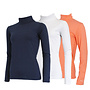 Campri Dames - 3-Pack - Skipully - shirt met col - Navy/Wit/Zalm Oranje