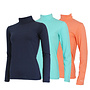 Campri Dames - 3-Pack - Skipully - shirt met col - Navy/Aruba Blue/Zalm Oranje