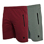 Donnay Heren - 2-Pack - Korte joggingbroek Nick - Burgundy & Jungle Green