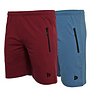 Donnay Heren - 2-Pack - Korte joggingbroek Nick - Burgundy & Denim Blue