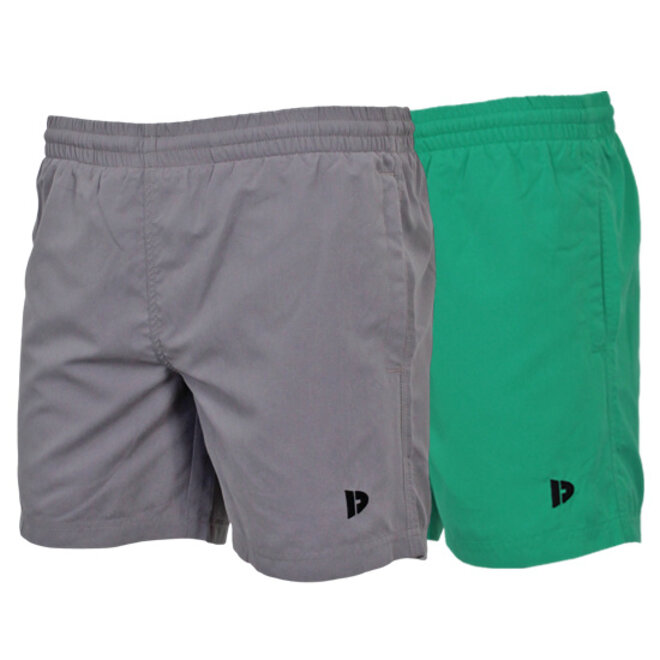 Donnay Heren - 2-Pack - Kort Sport/zwemshort Toon - Steel Grey & Grass Green